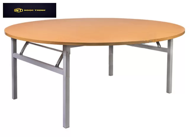 Bàn ăn mặt gỗ tròn BG07K18